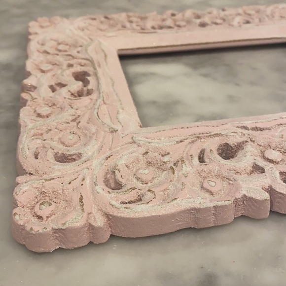 Shabby Chic Style 4”x6” 4x6 Photo Frame - Pretty Pink & Shimmery Photo Holder - Picture 4 of 14